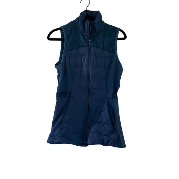Lululemon Down for It All 700-Down-Fill Vest Navy sz 2 - Picture 1 of 7